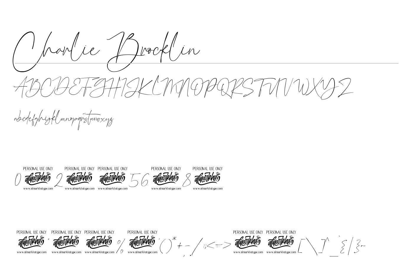 Charlie Brocklin Font preview