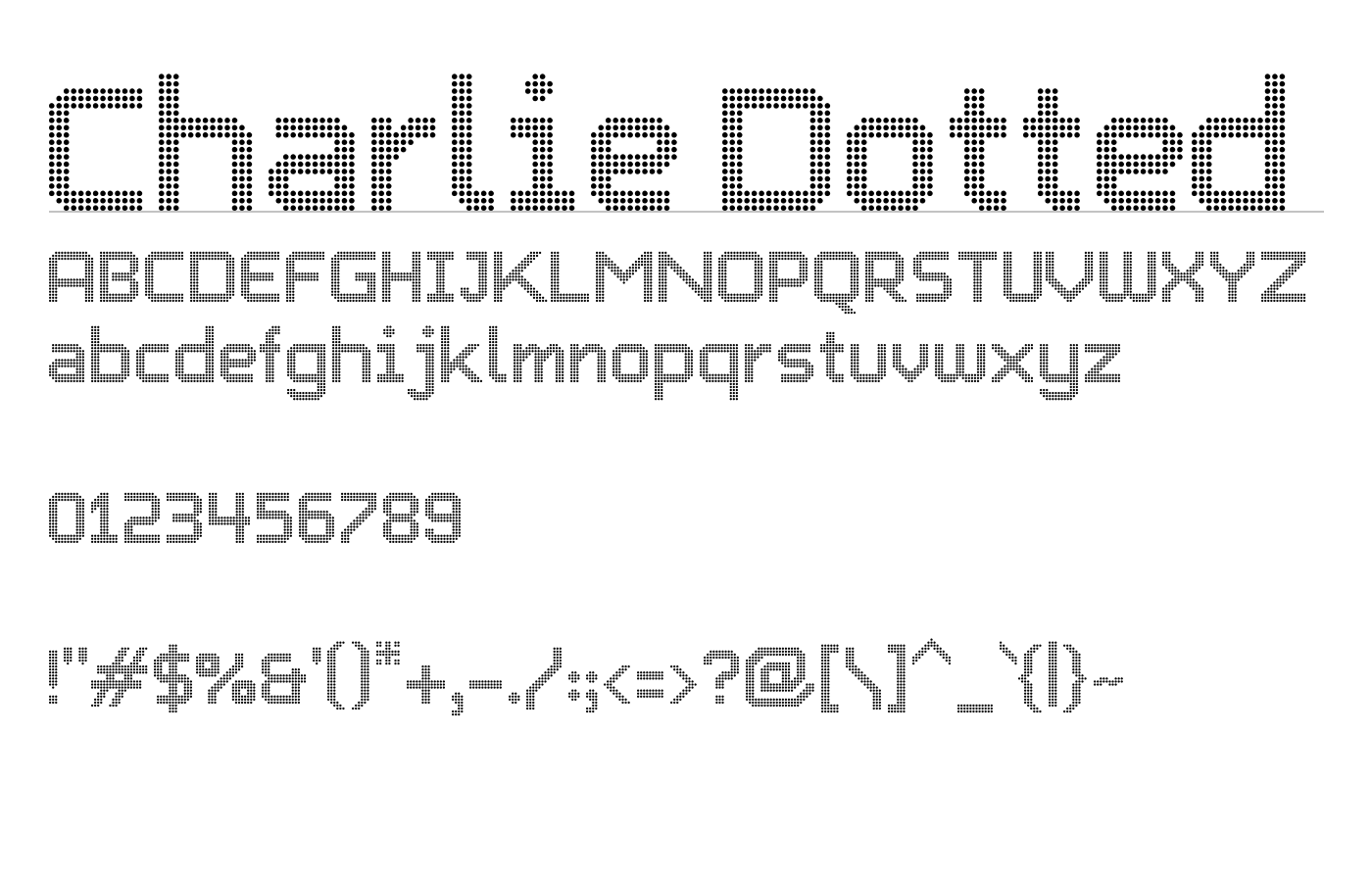 Charlie Dotted Font preview