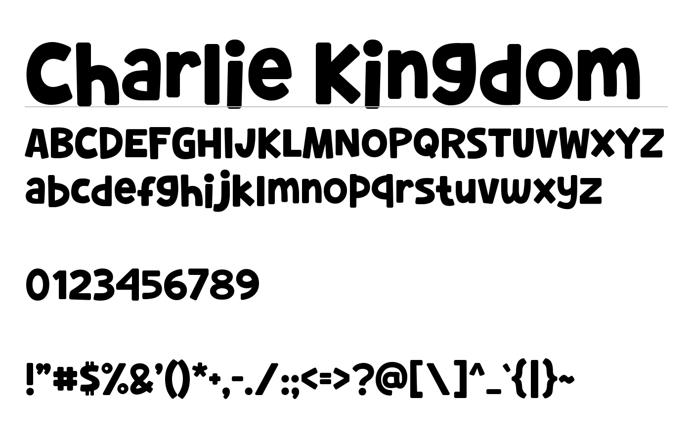 Charlie Kingdom Font preview