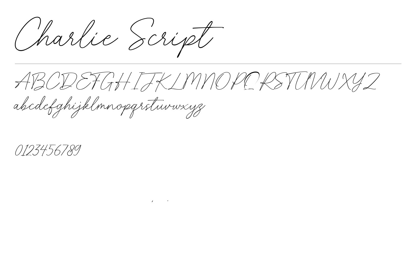 Charlie Script Font preview