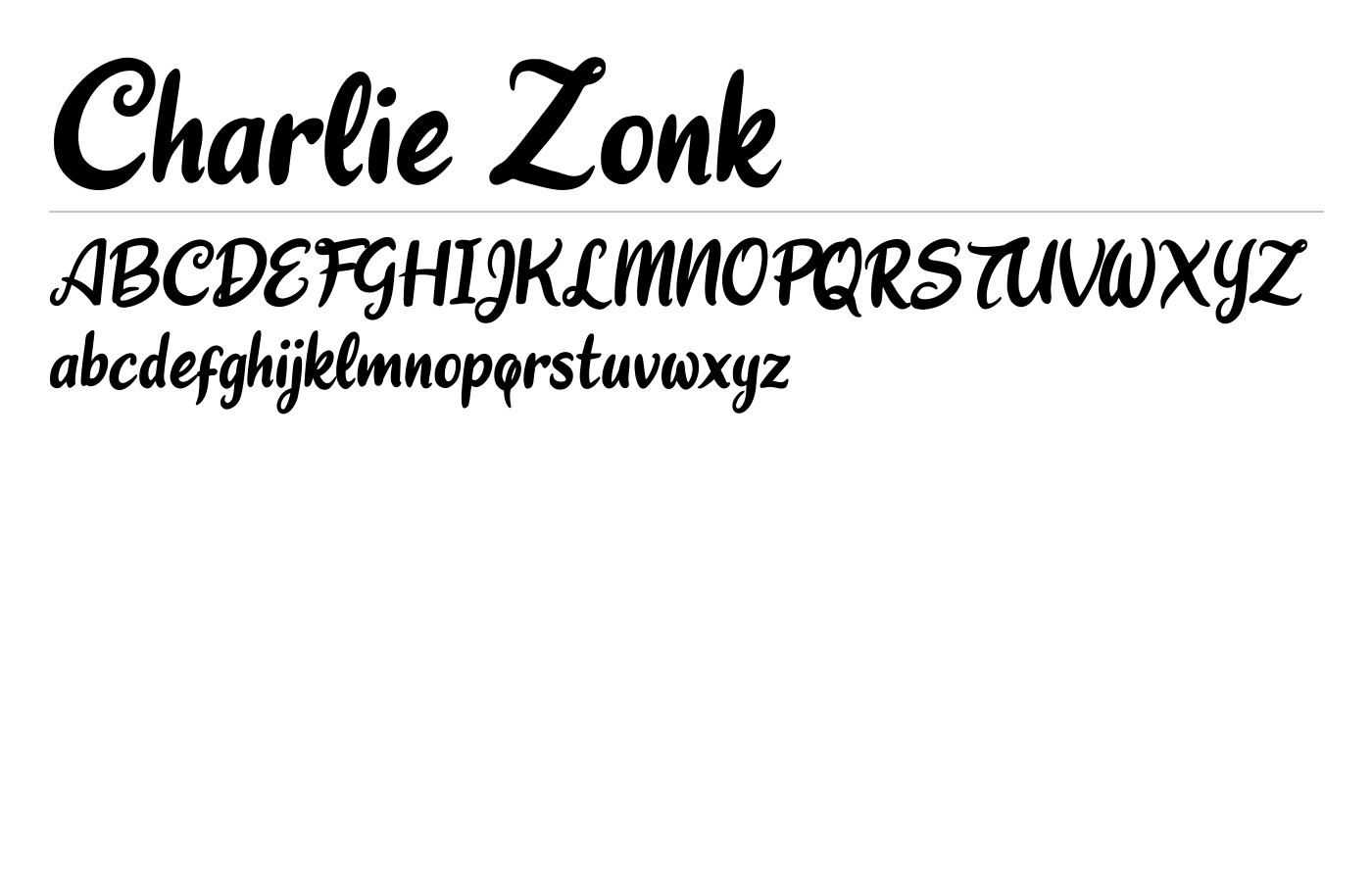 Charlie Zonk Font preview
