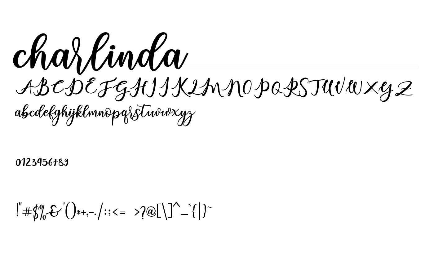 charlinda Font preview