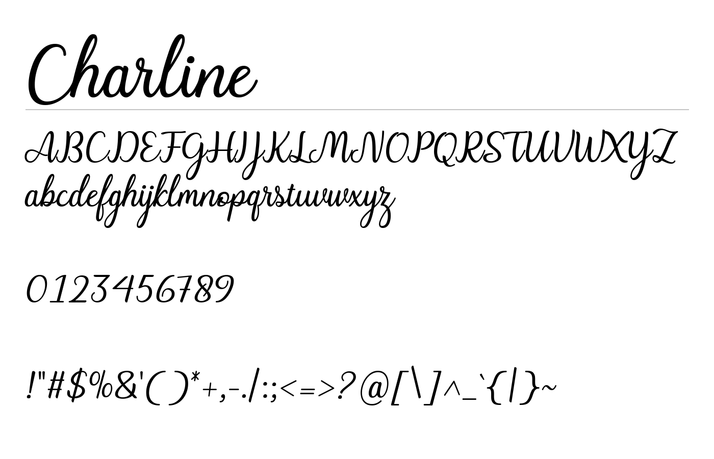Charline Font preview