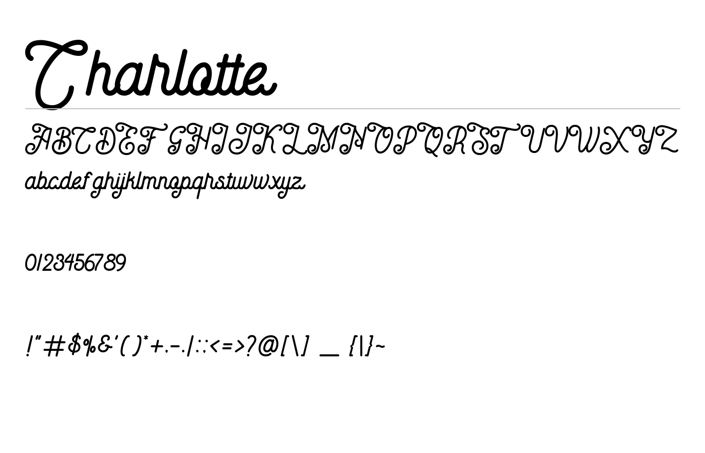Charlotte Font preview