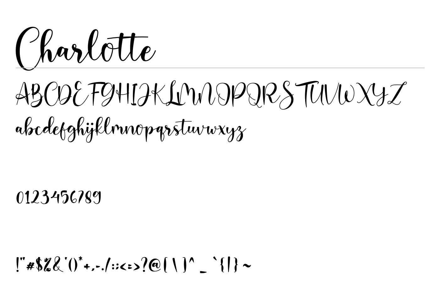 Charlotte Font preview