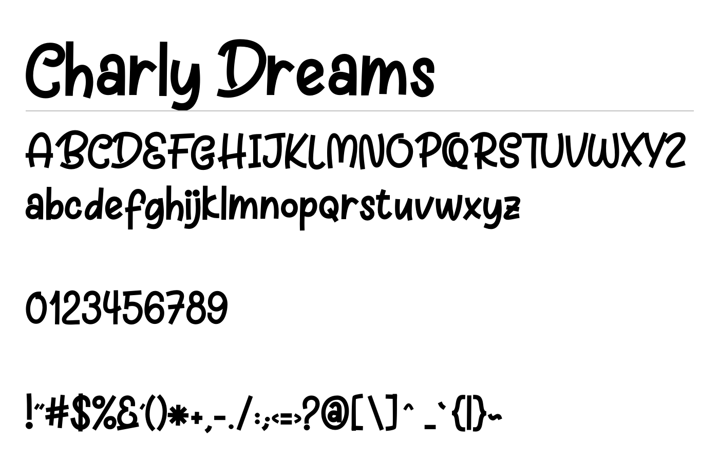 Charly Dreams Font preview