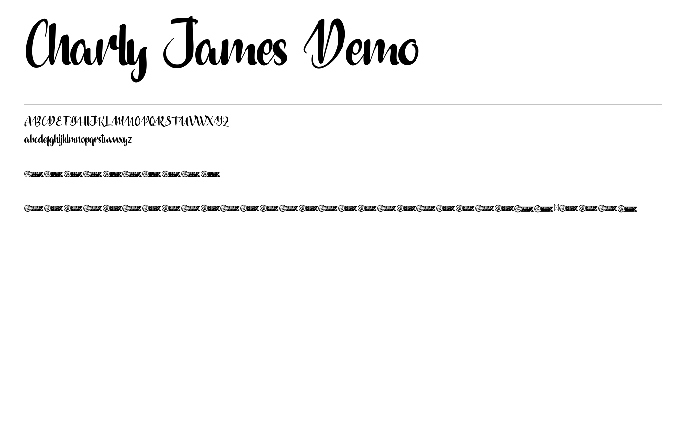 Charly James Demo Font preview