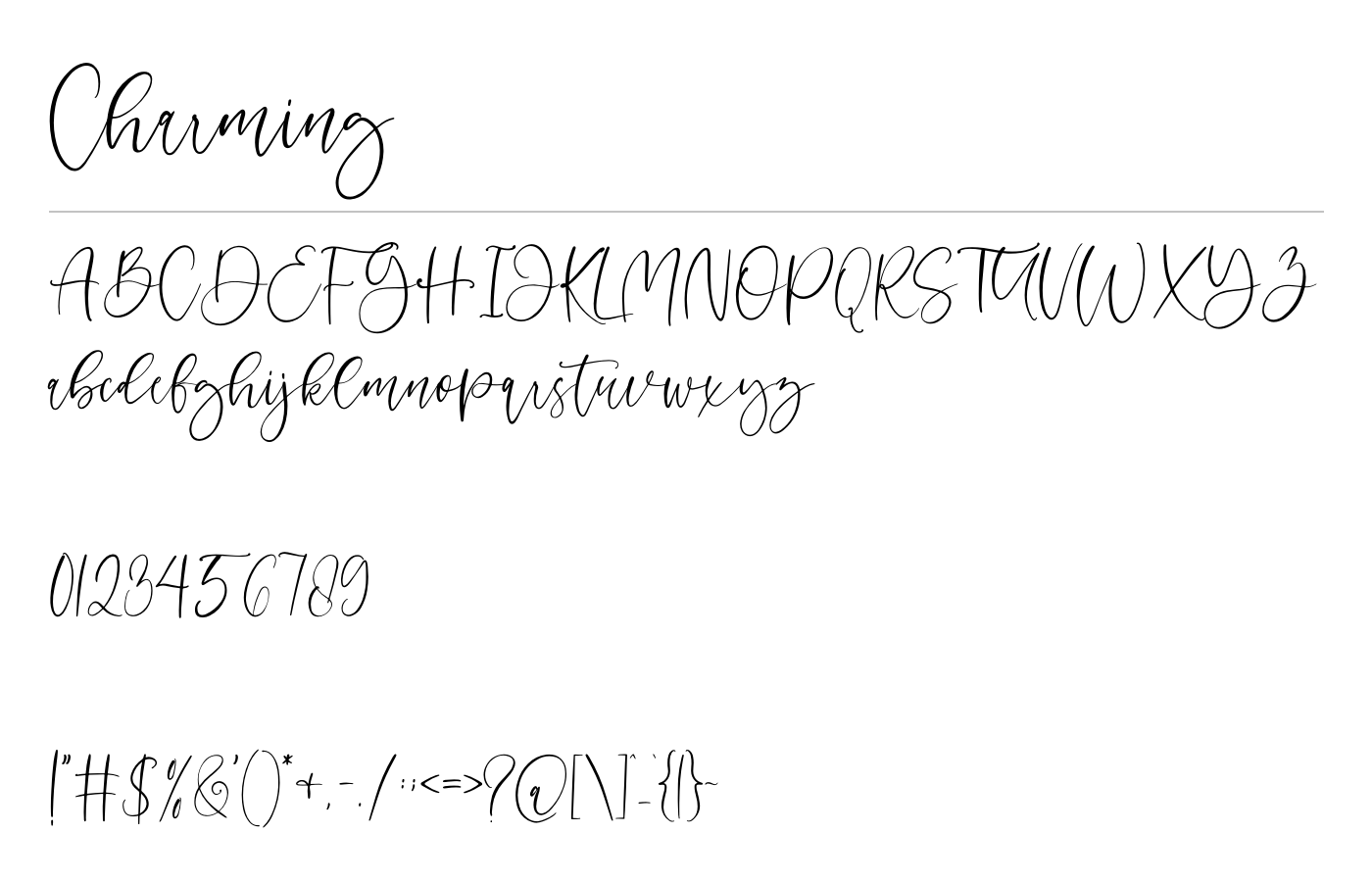 Charming Font preview