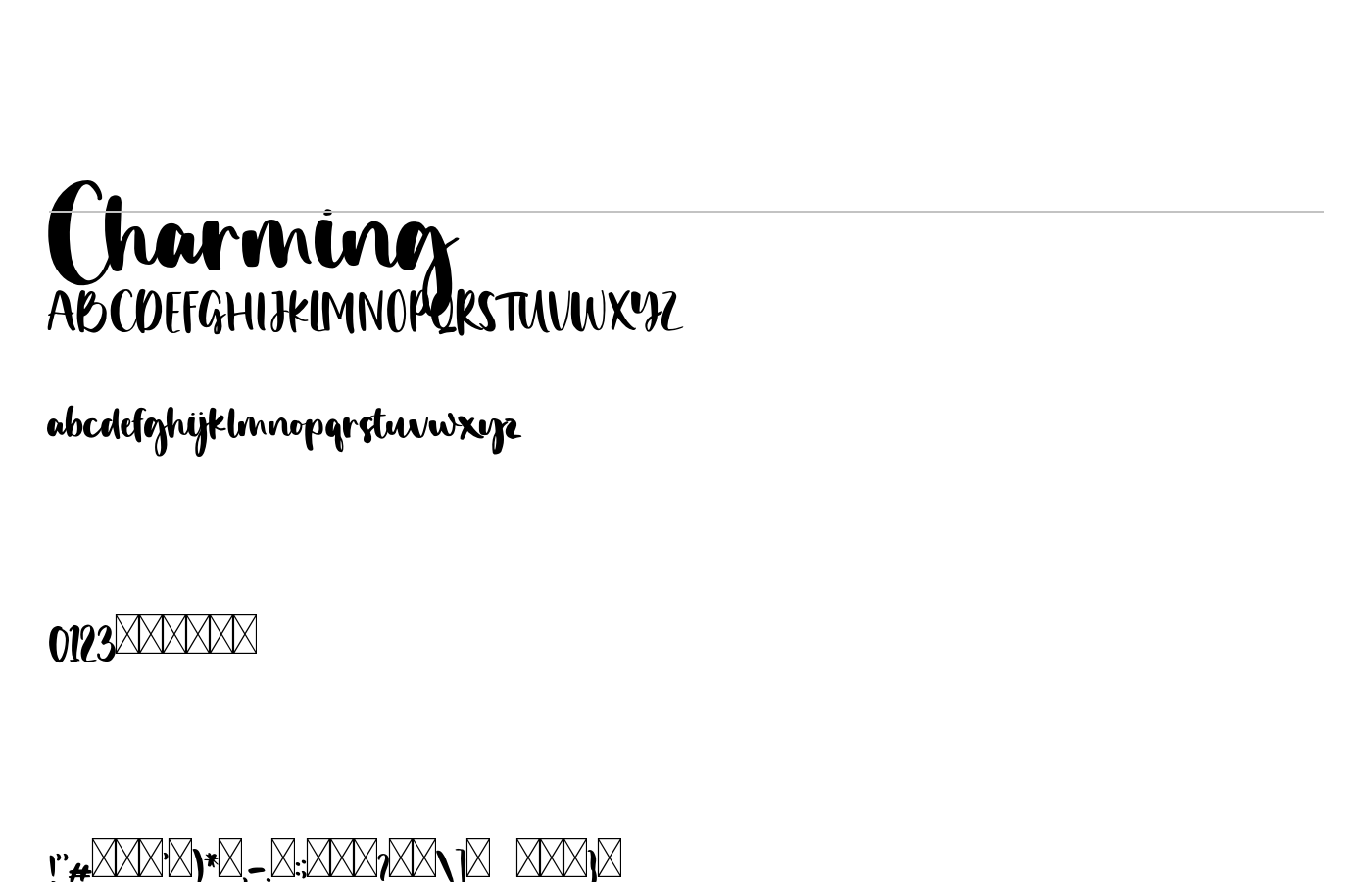 Charming Font preview