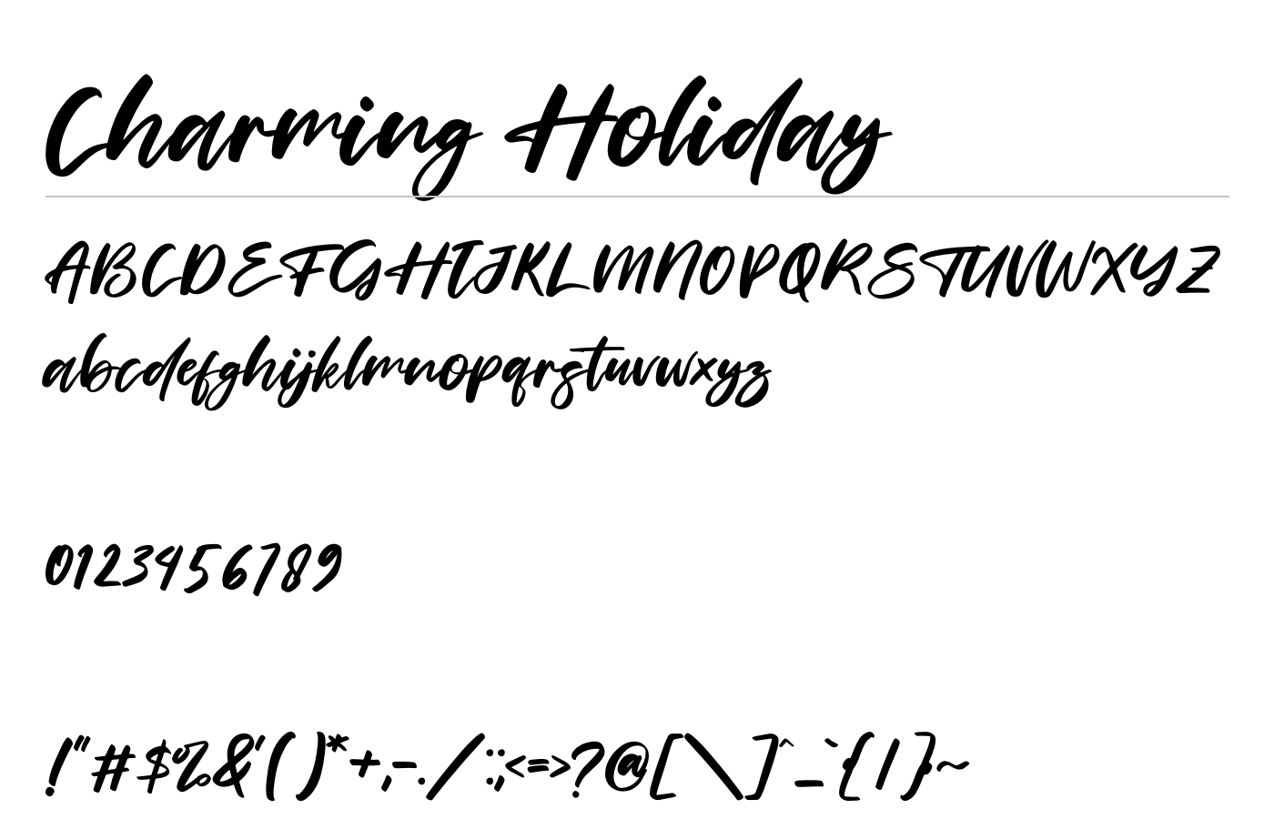 Charming Holiday Font preview