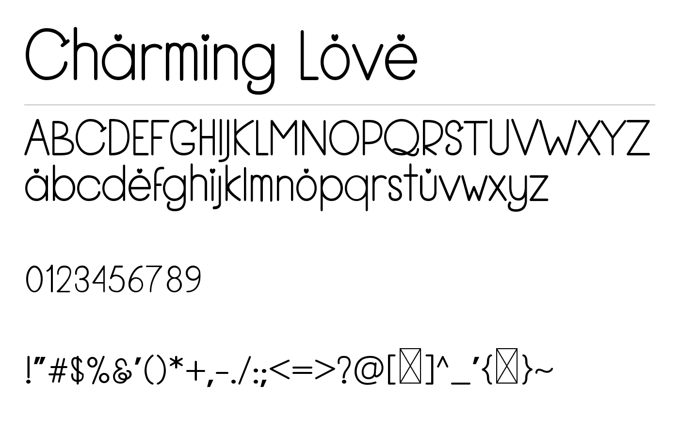 Charming Love Font preview