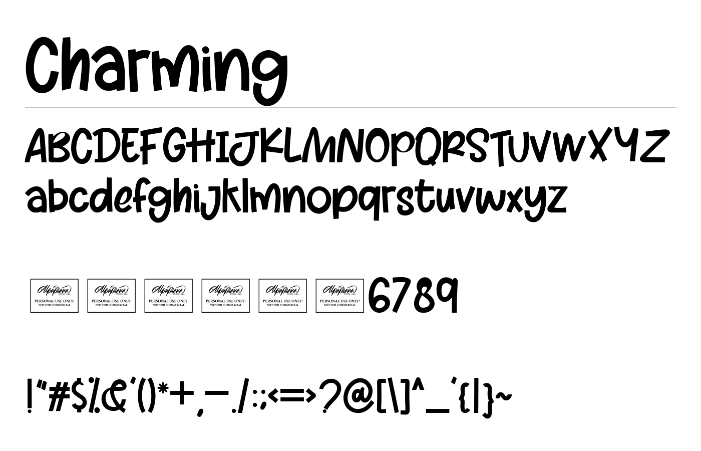 Charming Font preview
