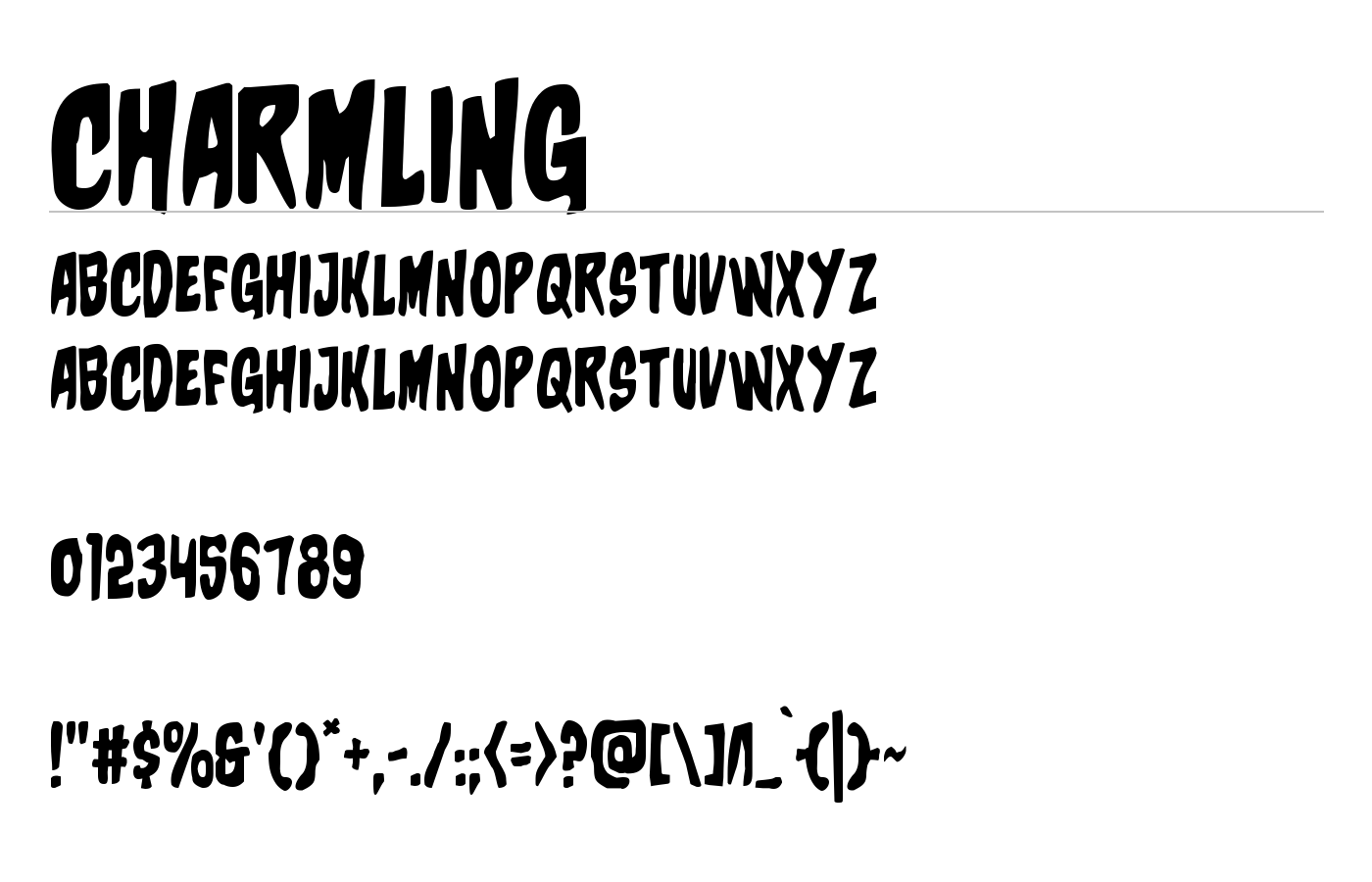 Charmling Font preview