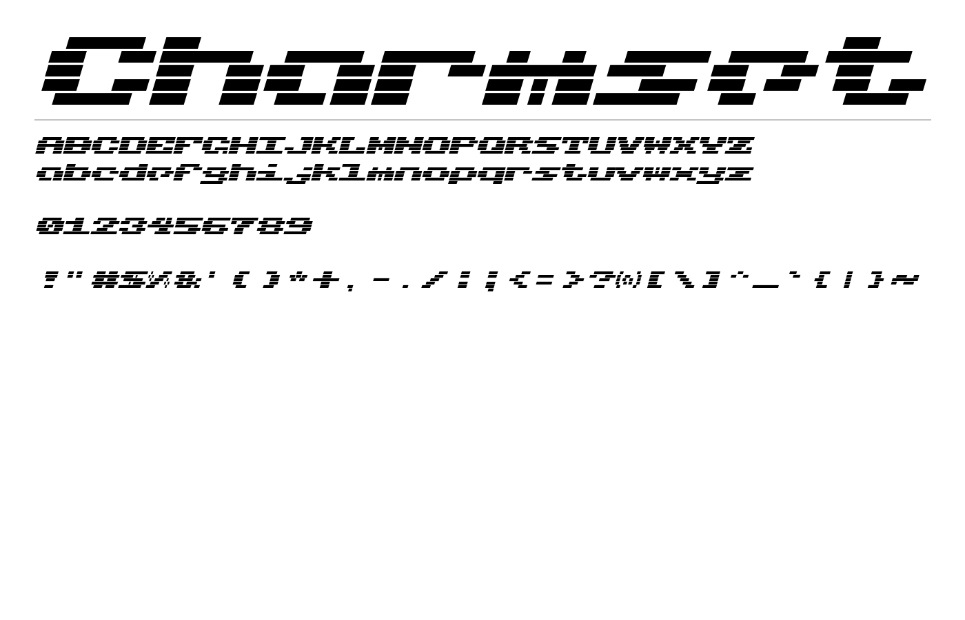Charmset Font preview