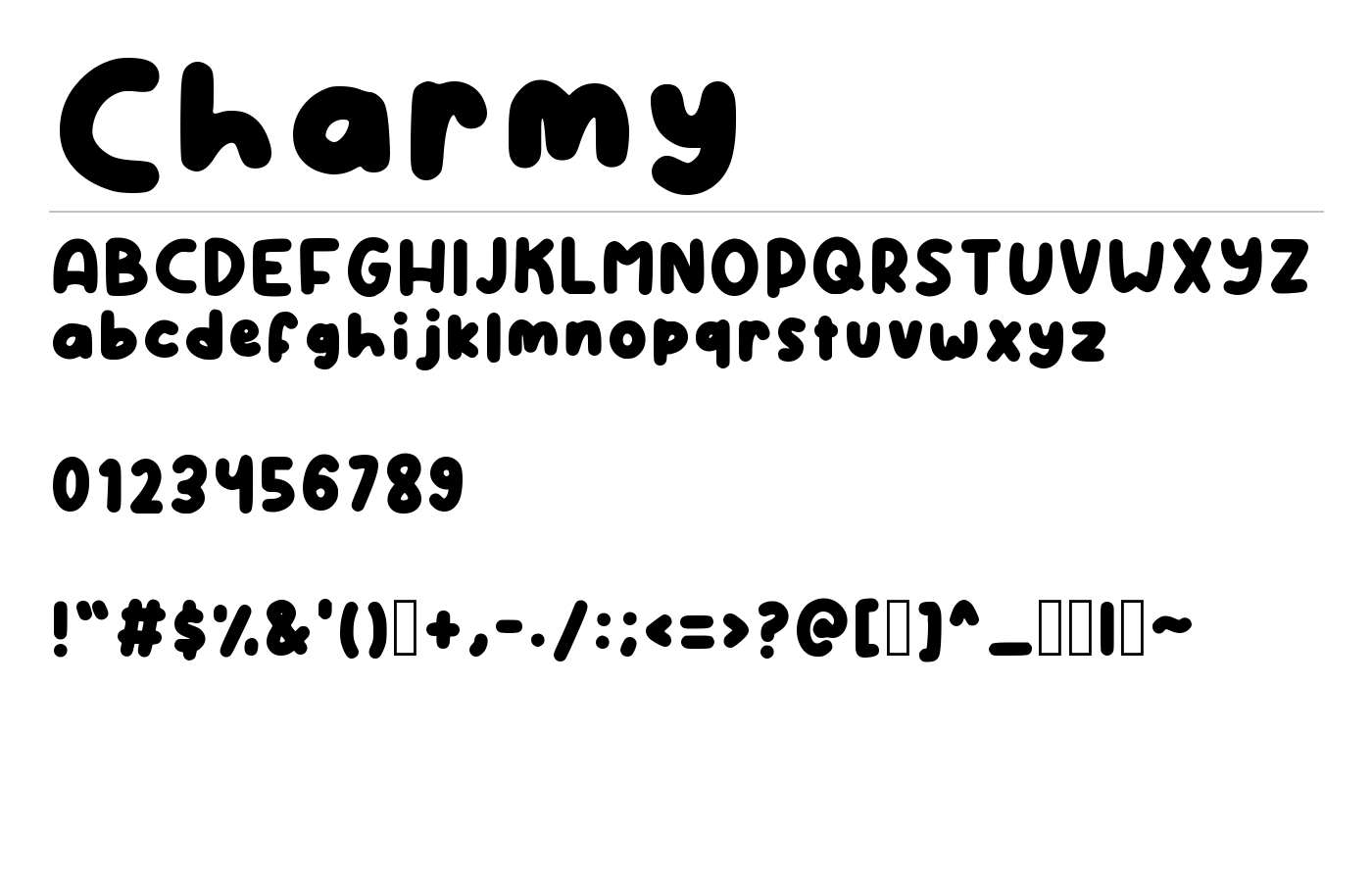 Charmy Font preview