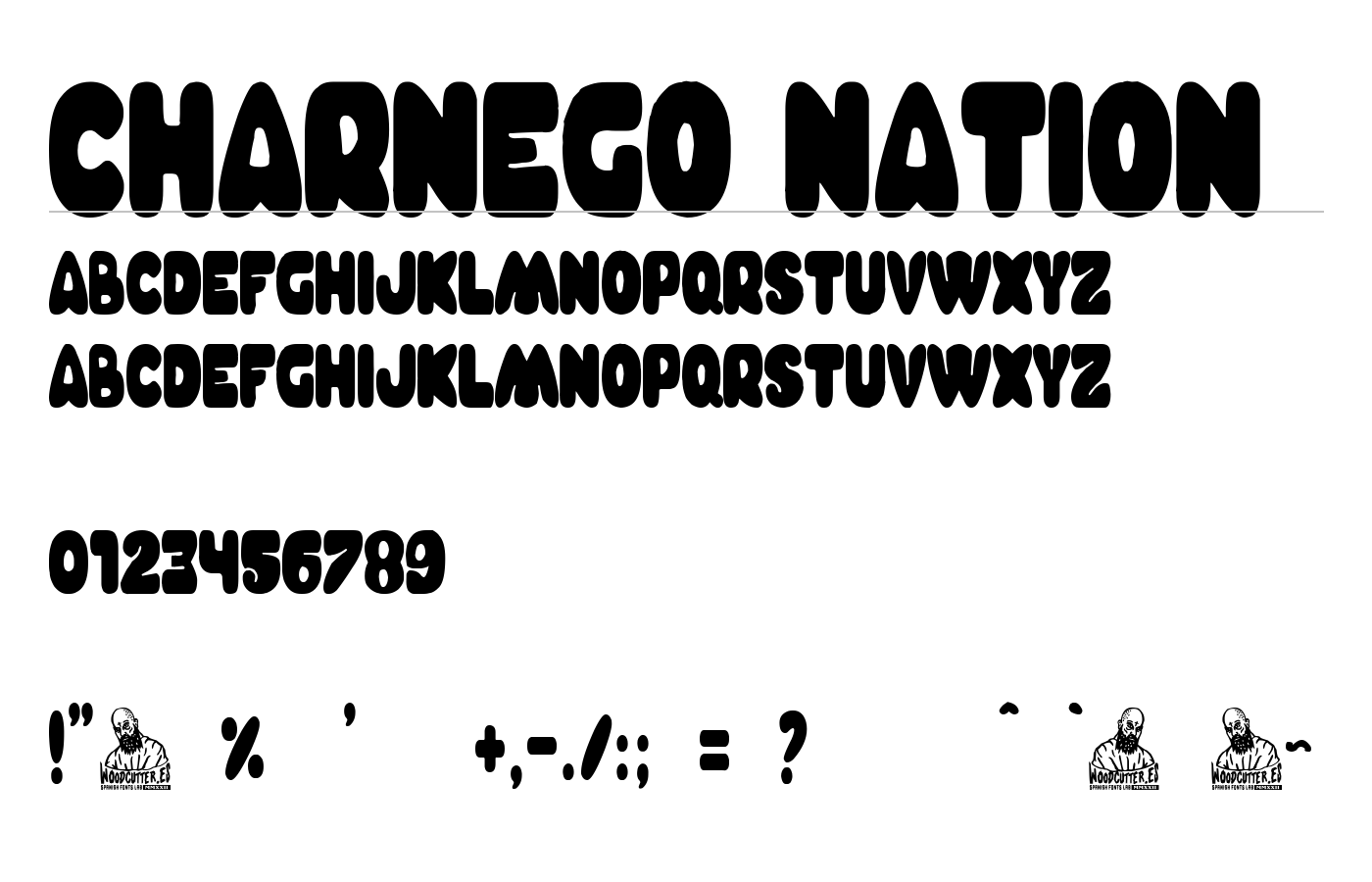 Charnego Nation Font preview