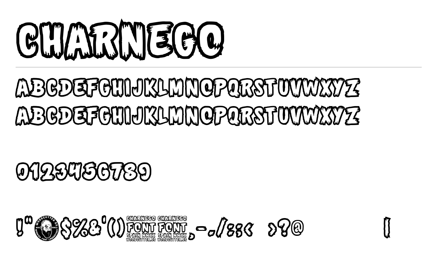 Charnego Font preview