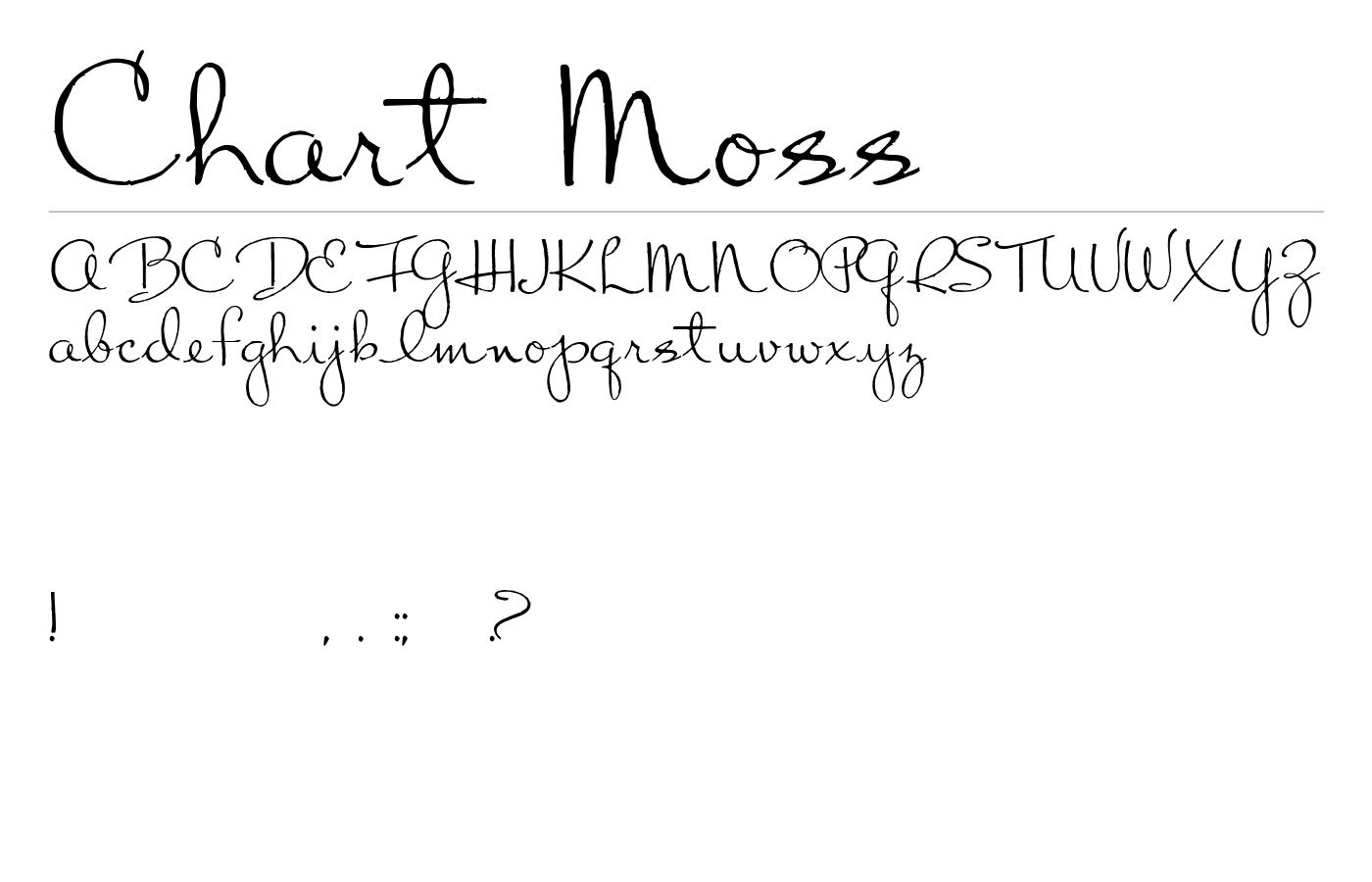 Chart Moss Font preview
