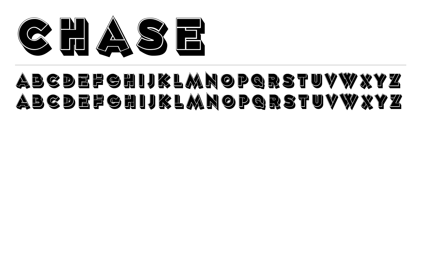 Chase Font preview