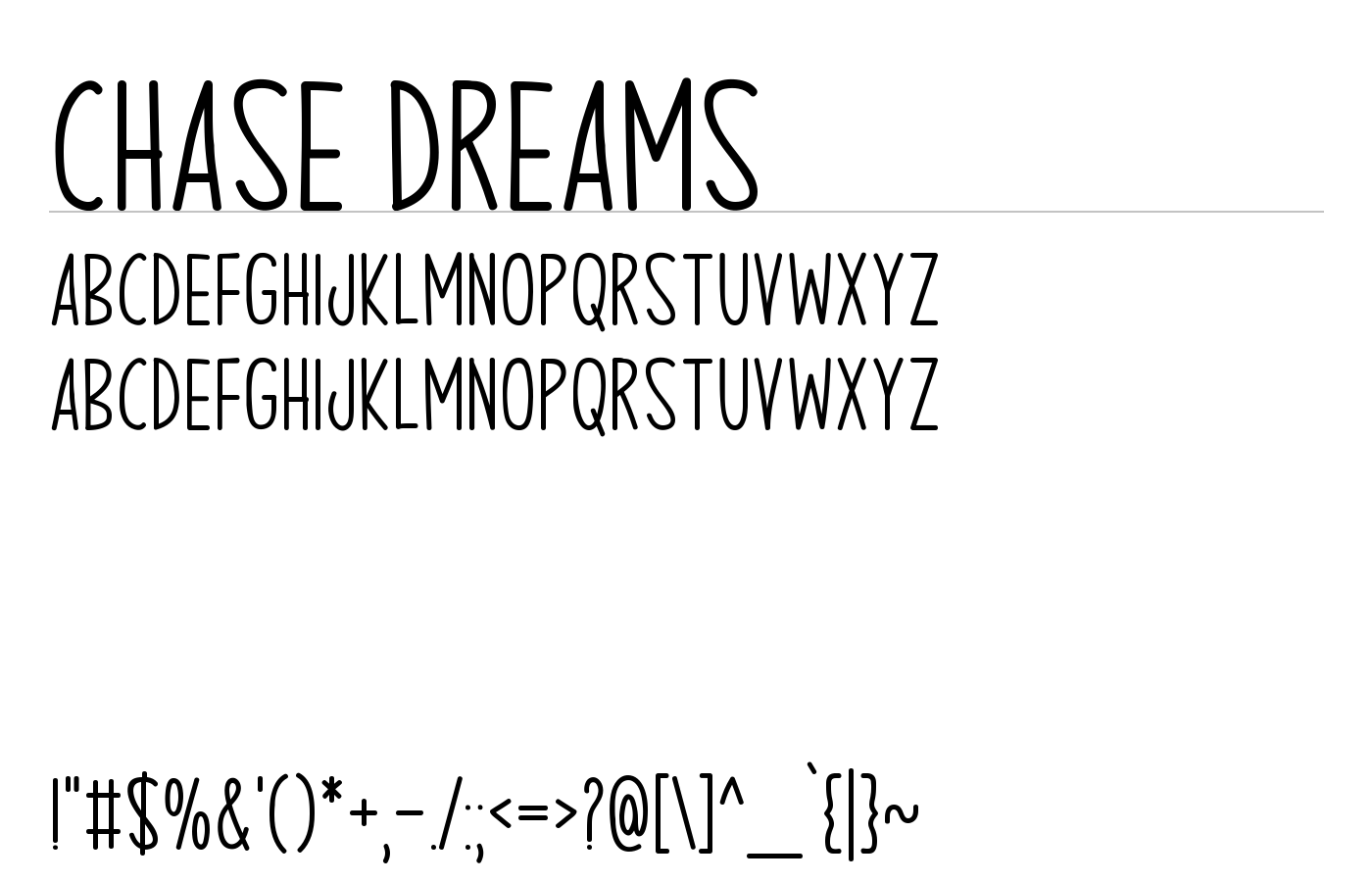 Chase Dreams Font preview