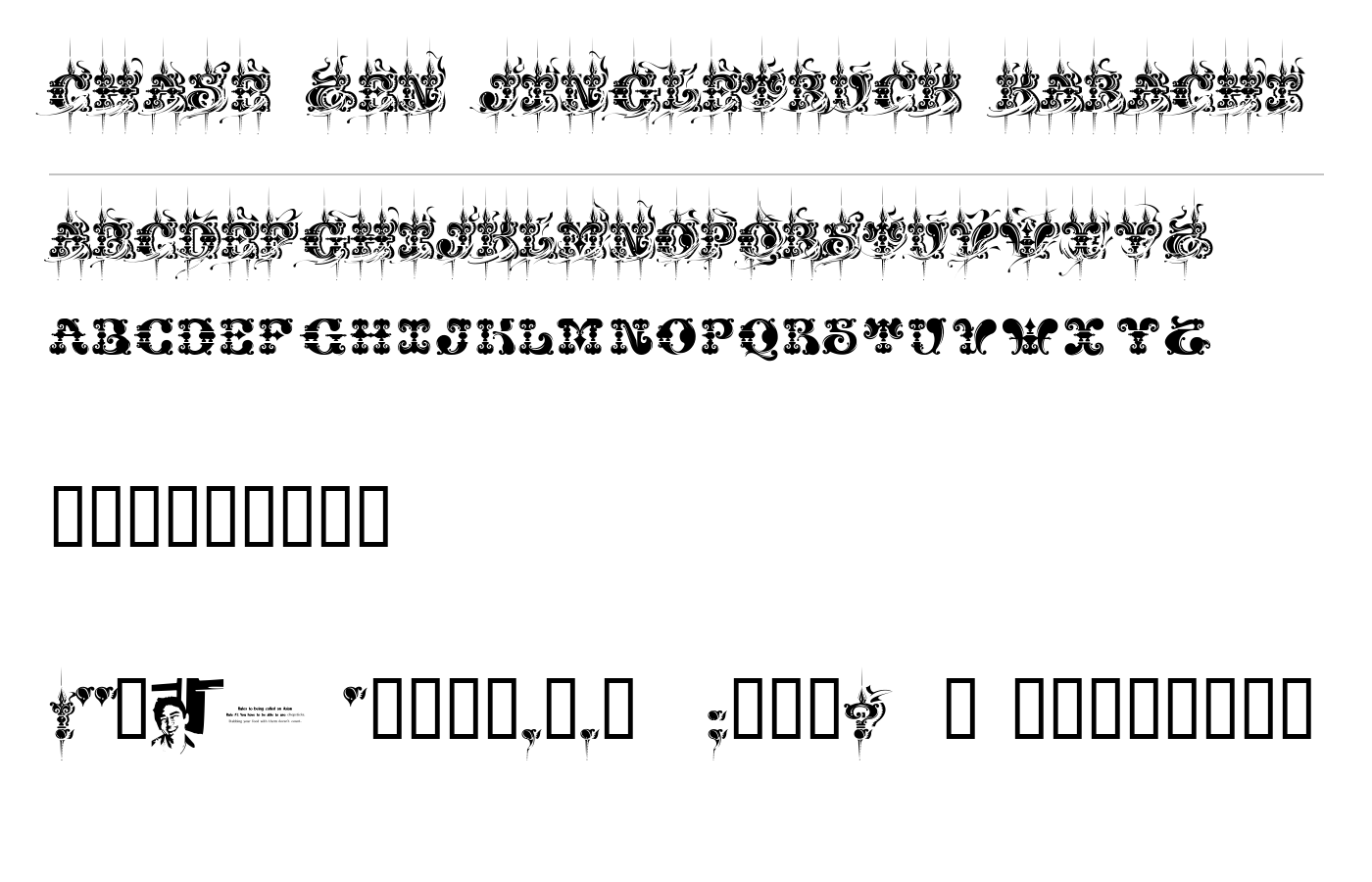 CHASE ZEN JINGLETRUCK KARACHI Font preview
