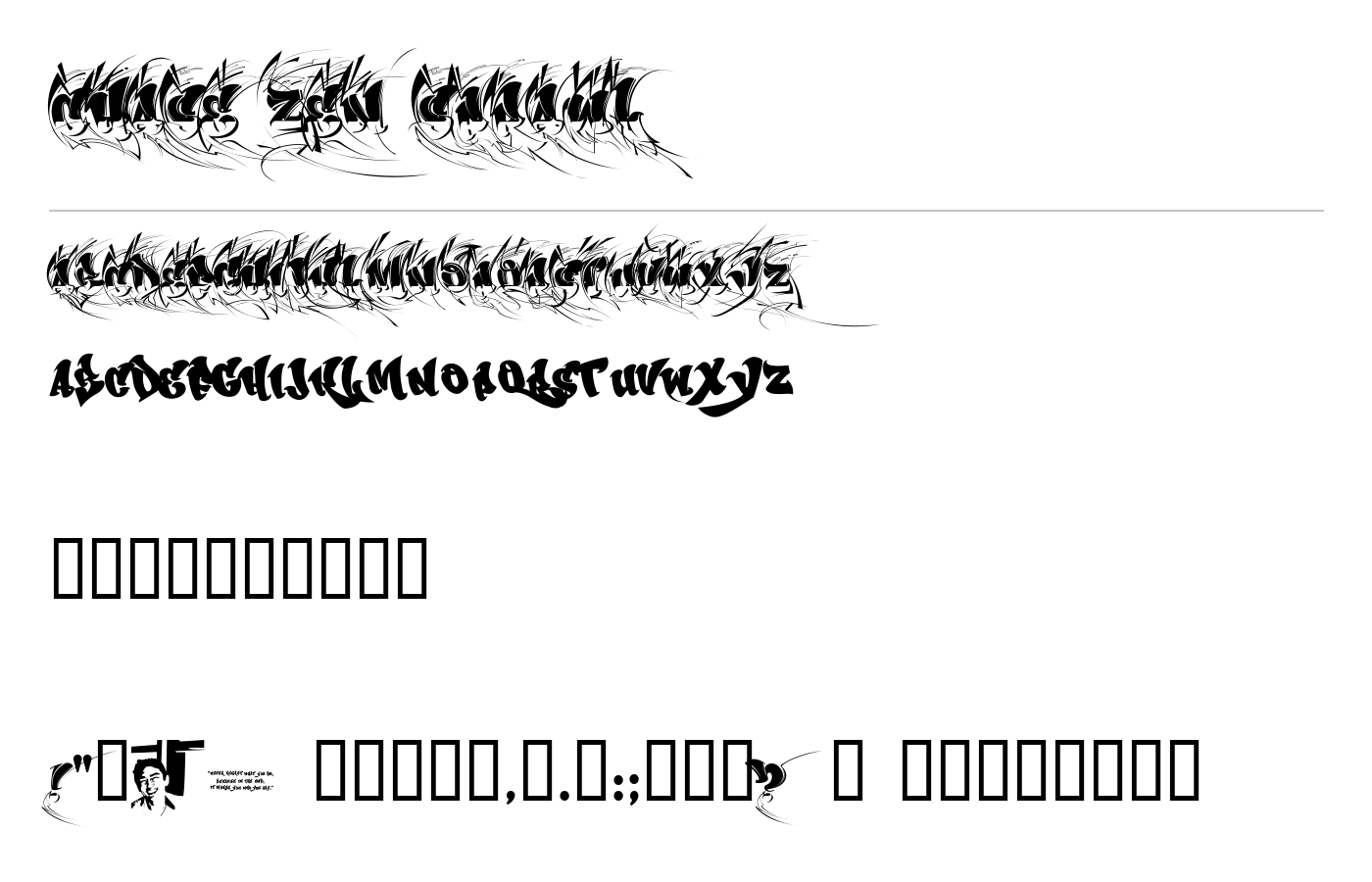 CHASE ZEN SPRAWL Font preview