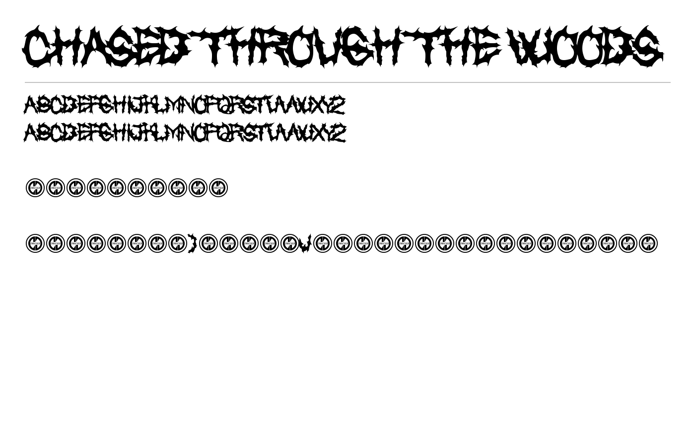 Chased Through The Woods Font preview