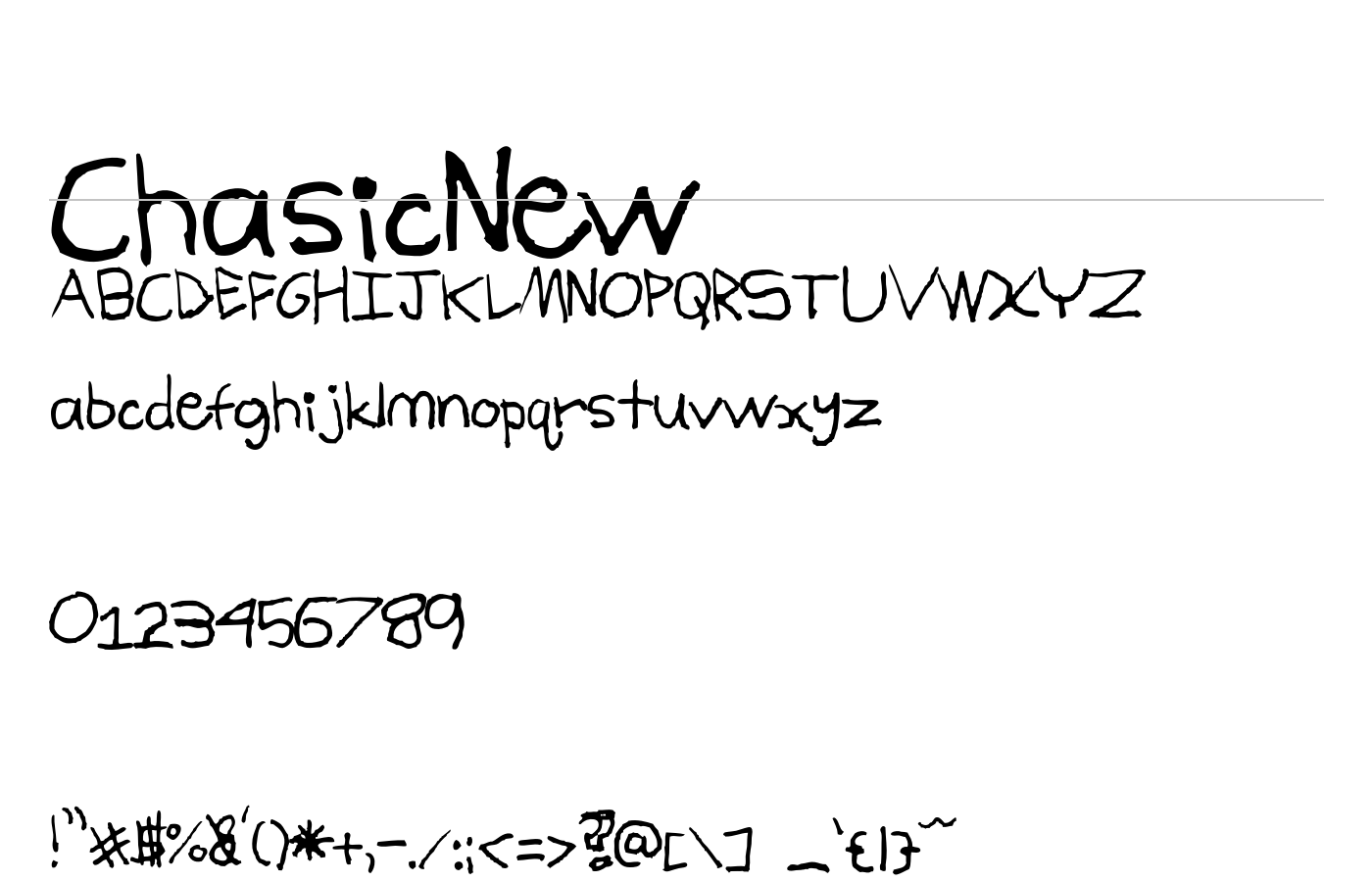 ChasicNew Font preview
