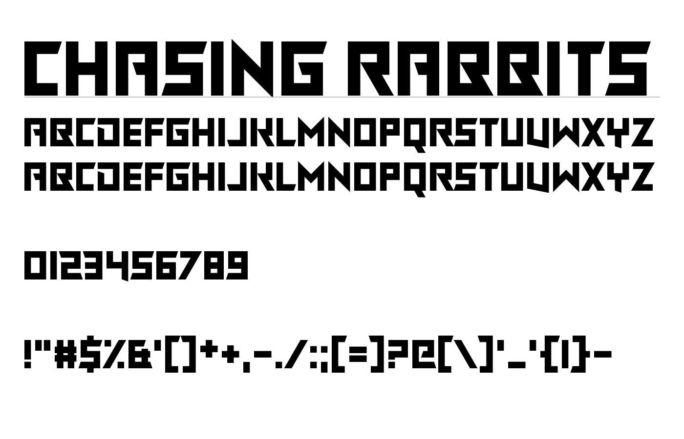 Chasing Rabbits Font preview