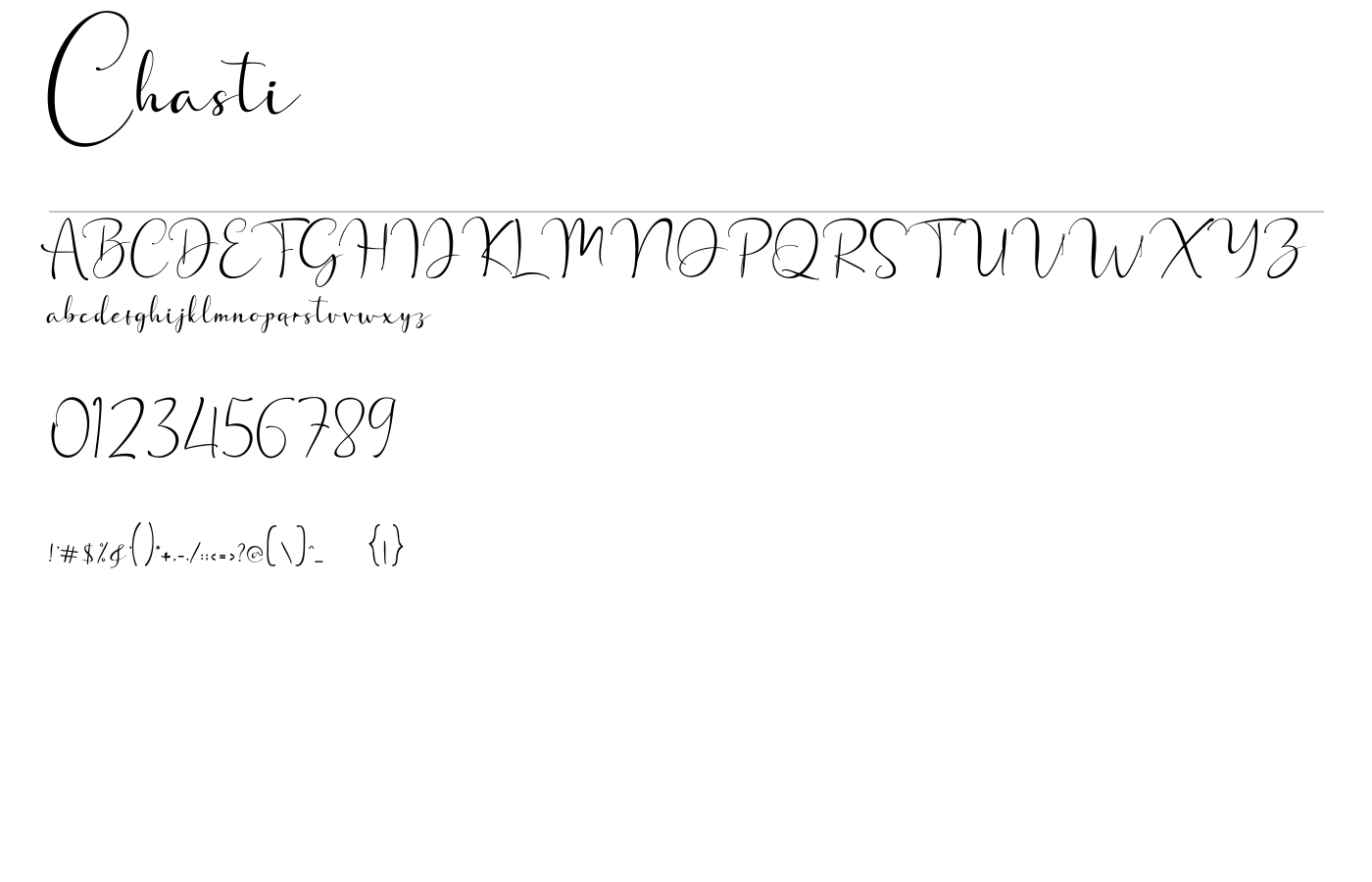 Chasti Font preview