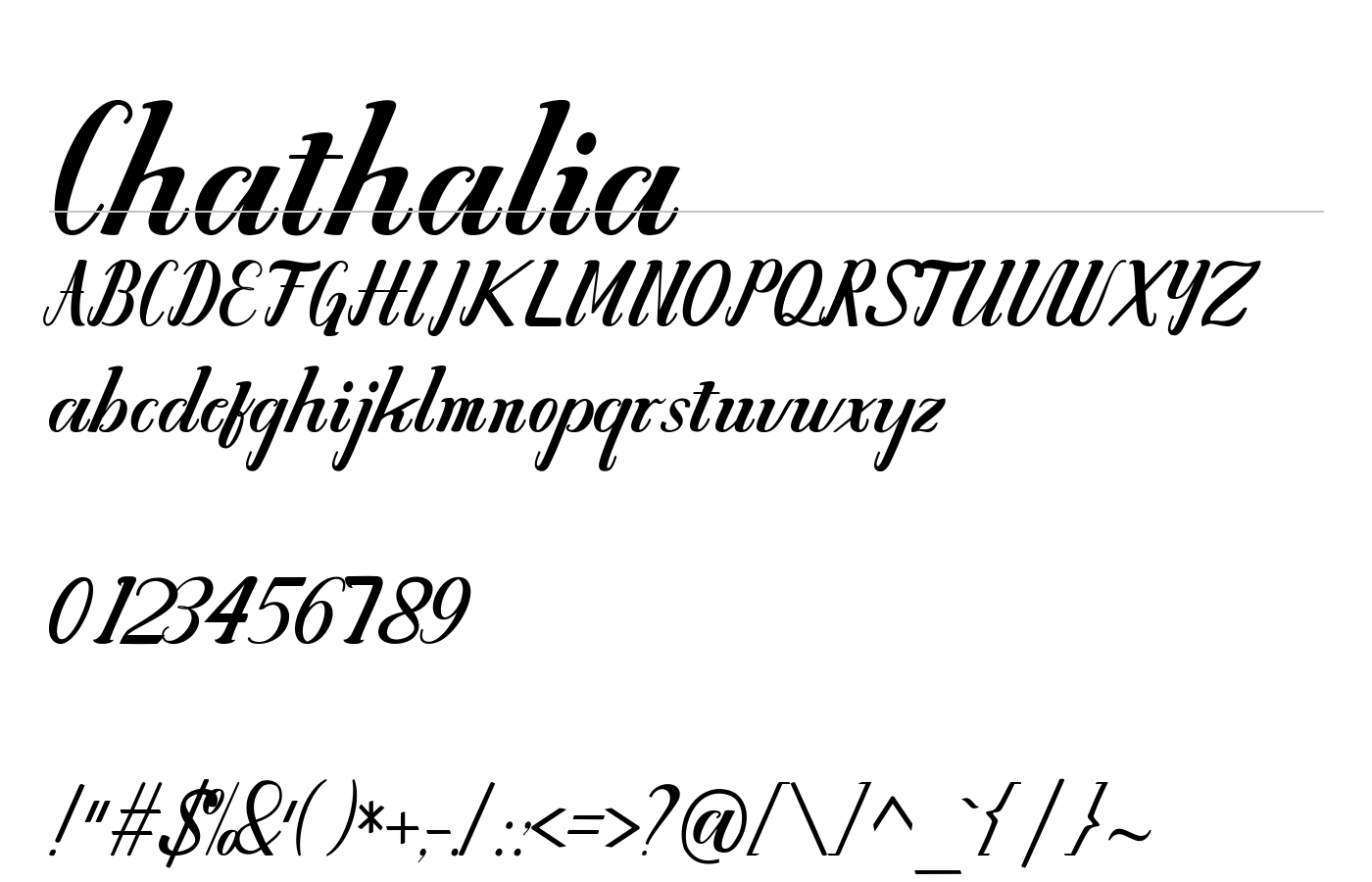 Chathalia Font preview