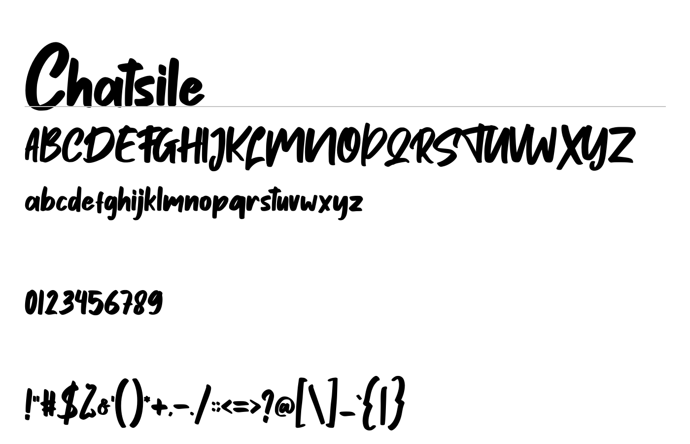 Chatsile Font preview