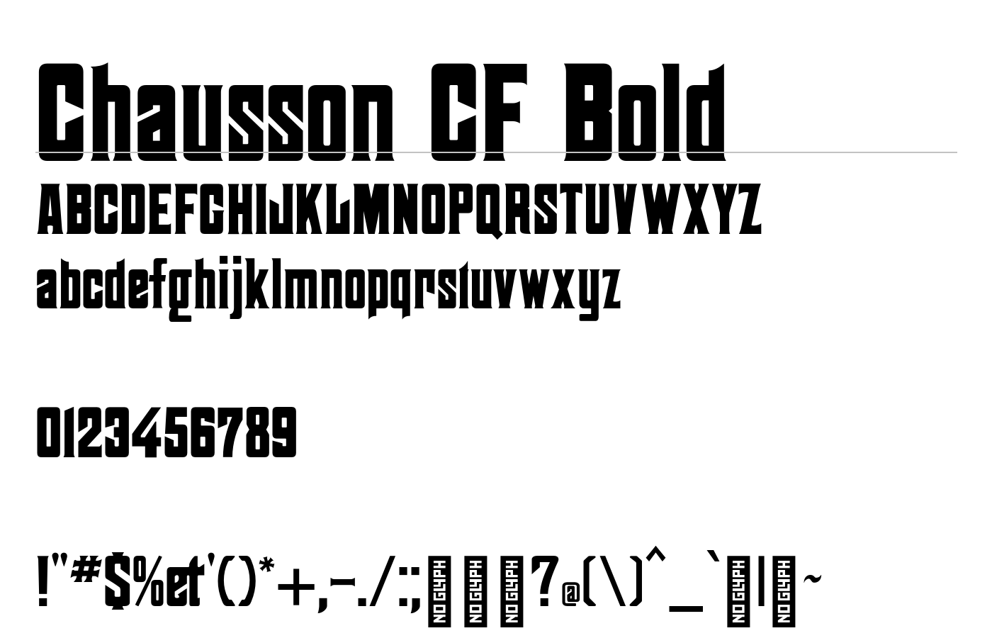 Chausson CF Bold Font preview