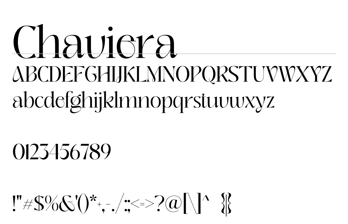 Chaviera Font preview