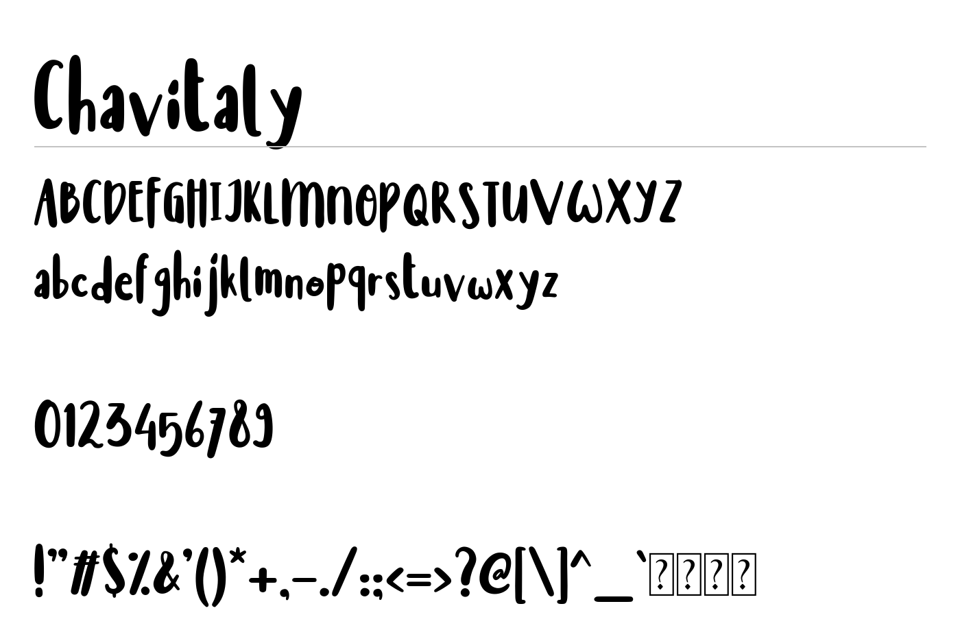 Chavitaly Font preview