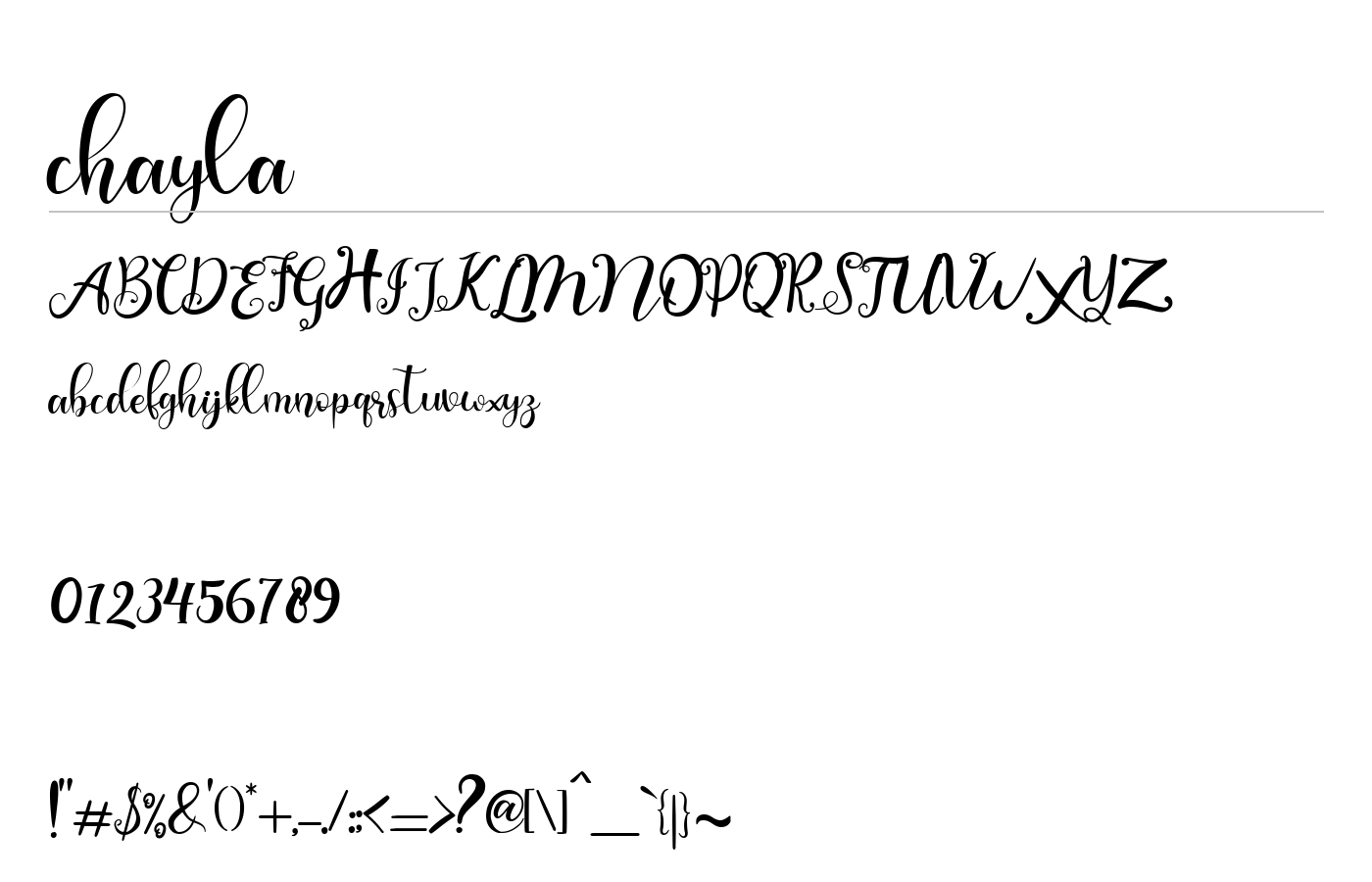 Chayla Font preview