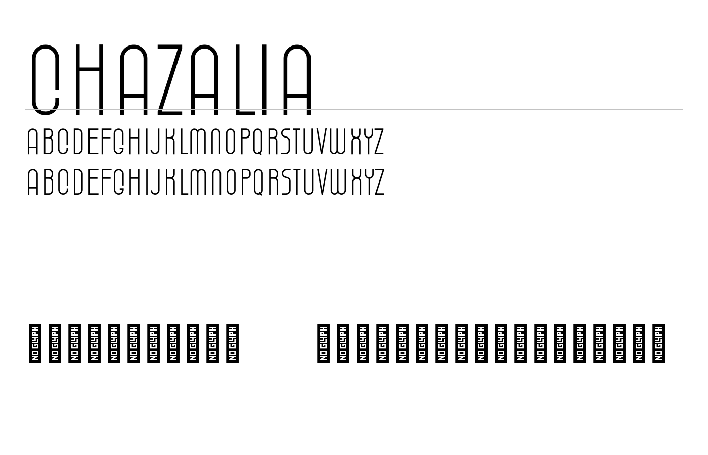 Chazalia Font preview