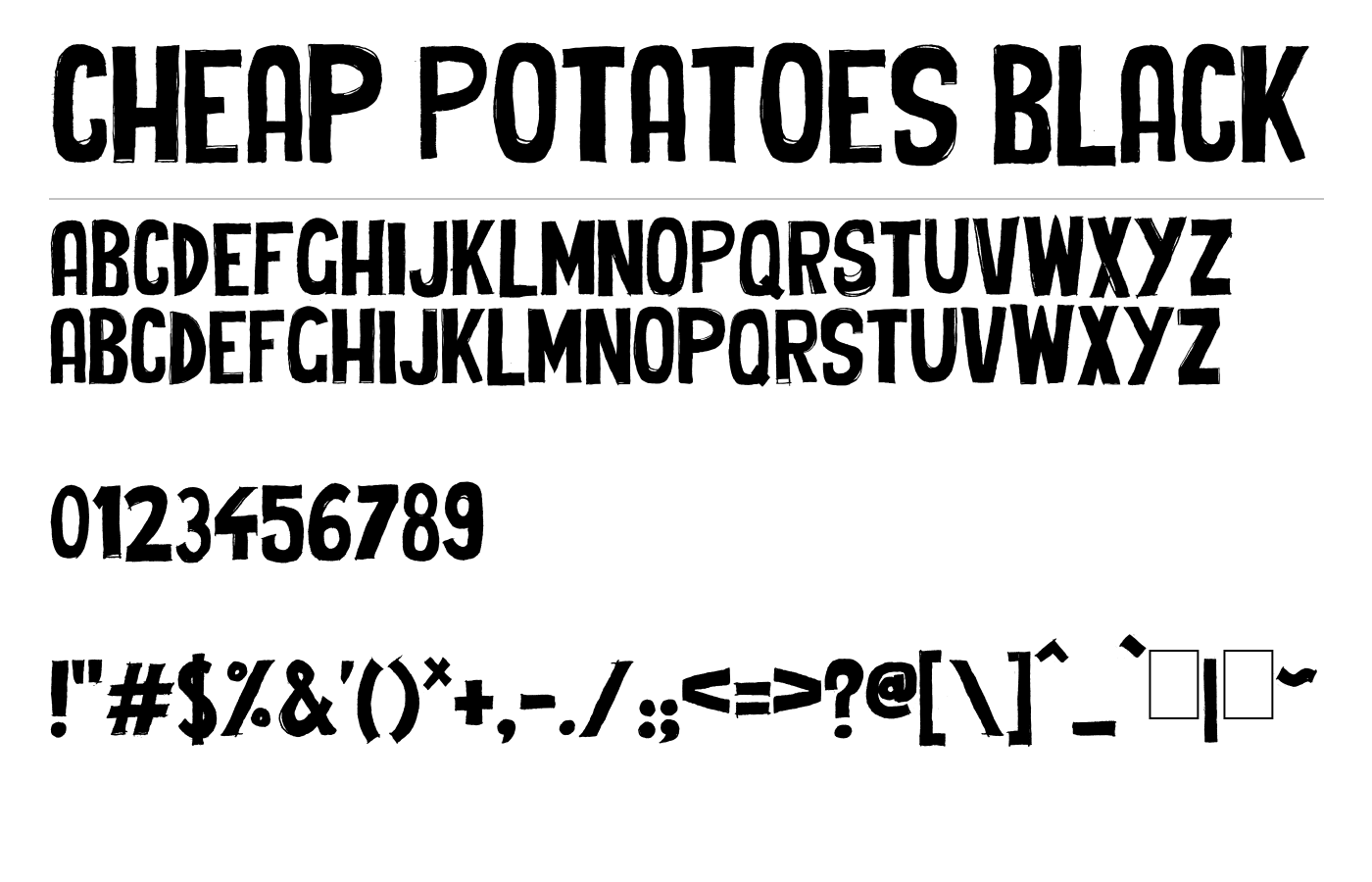 Cheap Potatoes Black Font preview