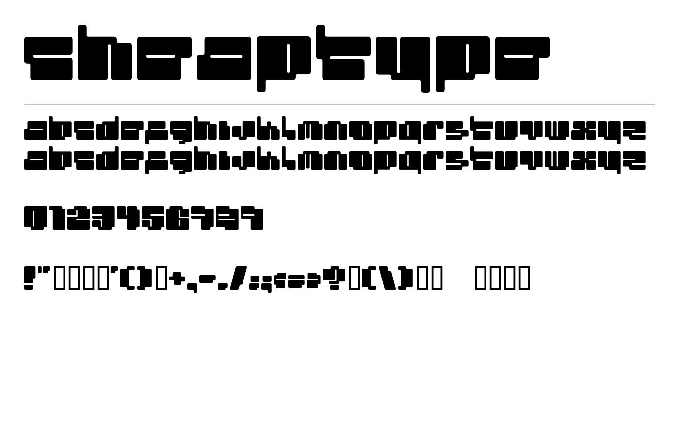 cheaptype Font preview