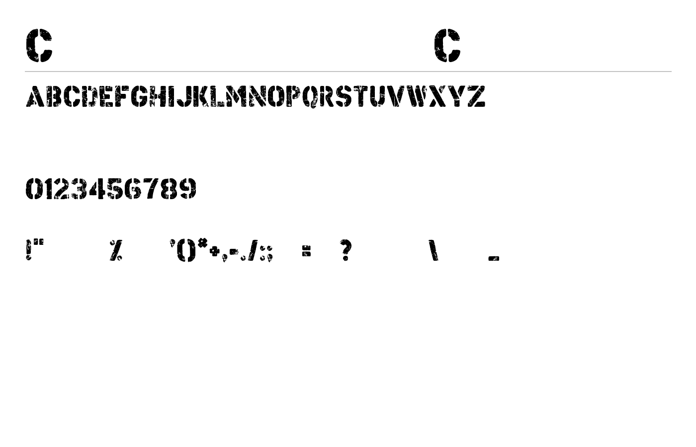 Checkpoint Charlie Font preview