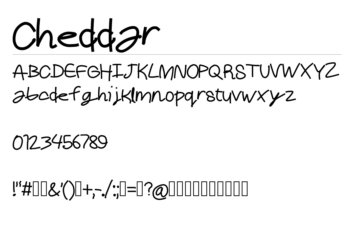 Cheddar Font preview