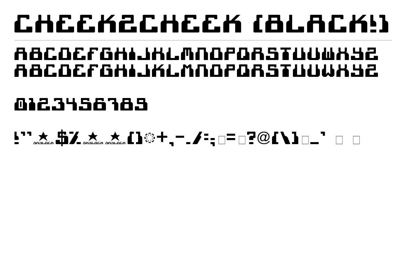 cheek2cheek (faded!) Font preview