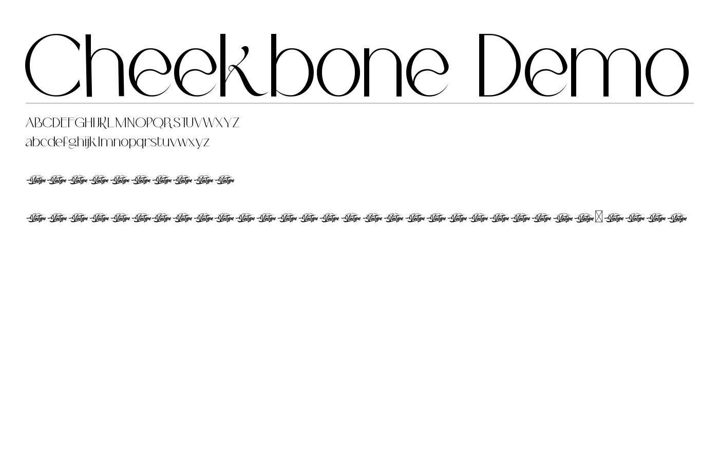 Cheekbone Demo Font preview