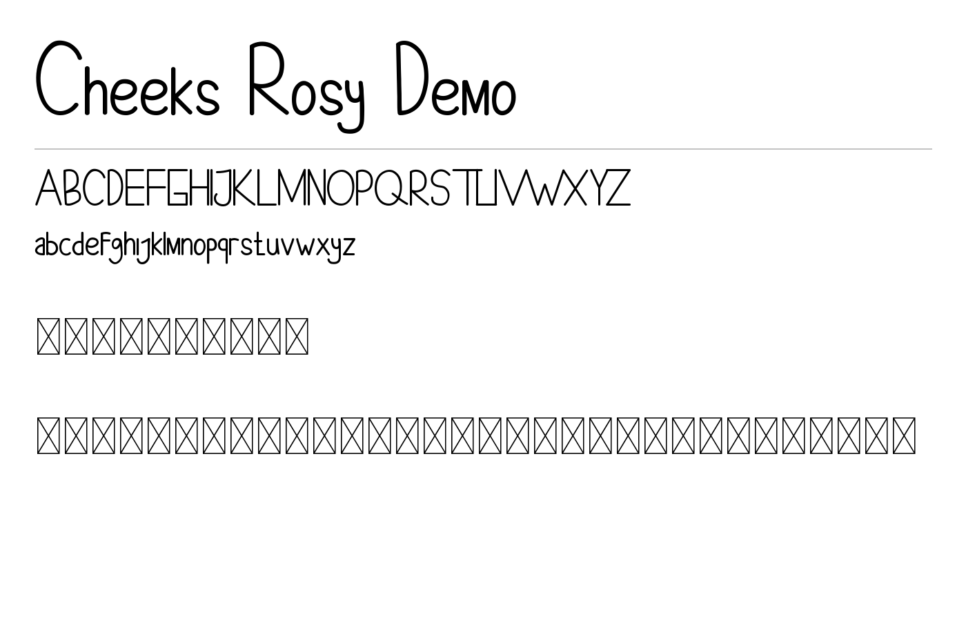 Cheeks Rosy Demo Font preview