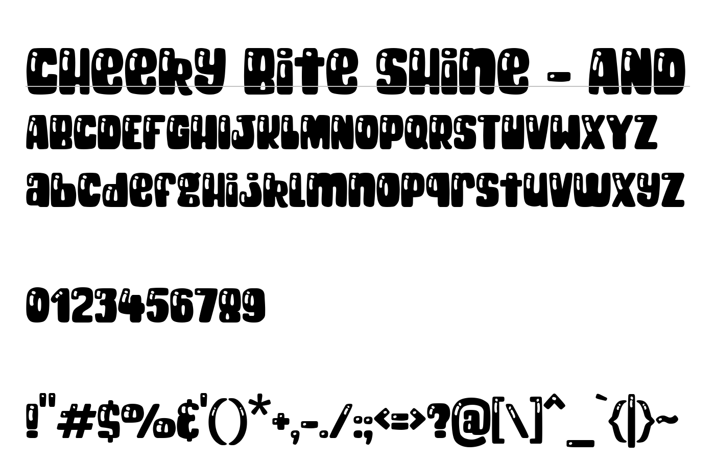 Cheeky Bite Shine Font preview