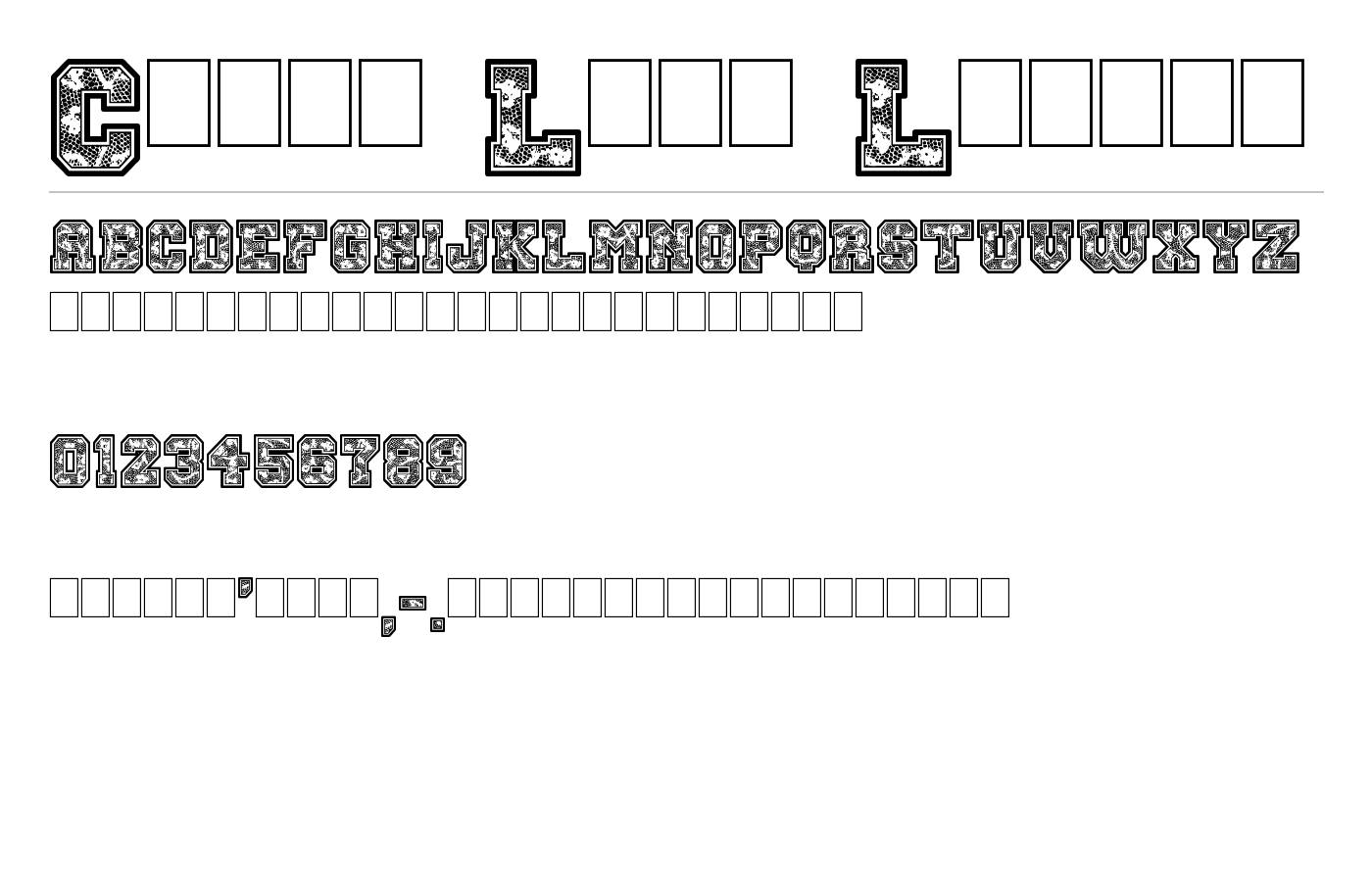 Cheer Lace Leader Font preview