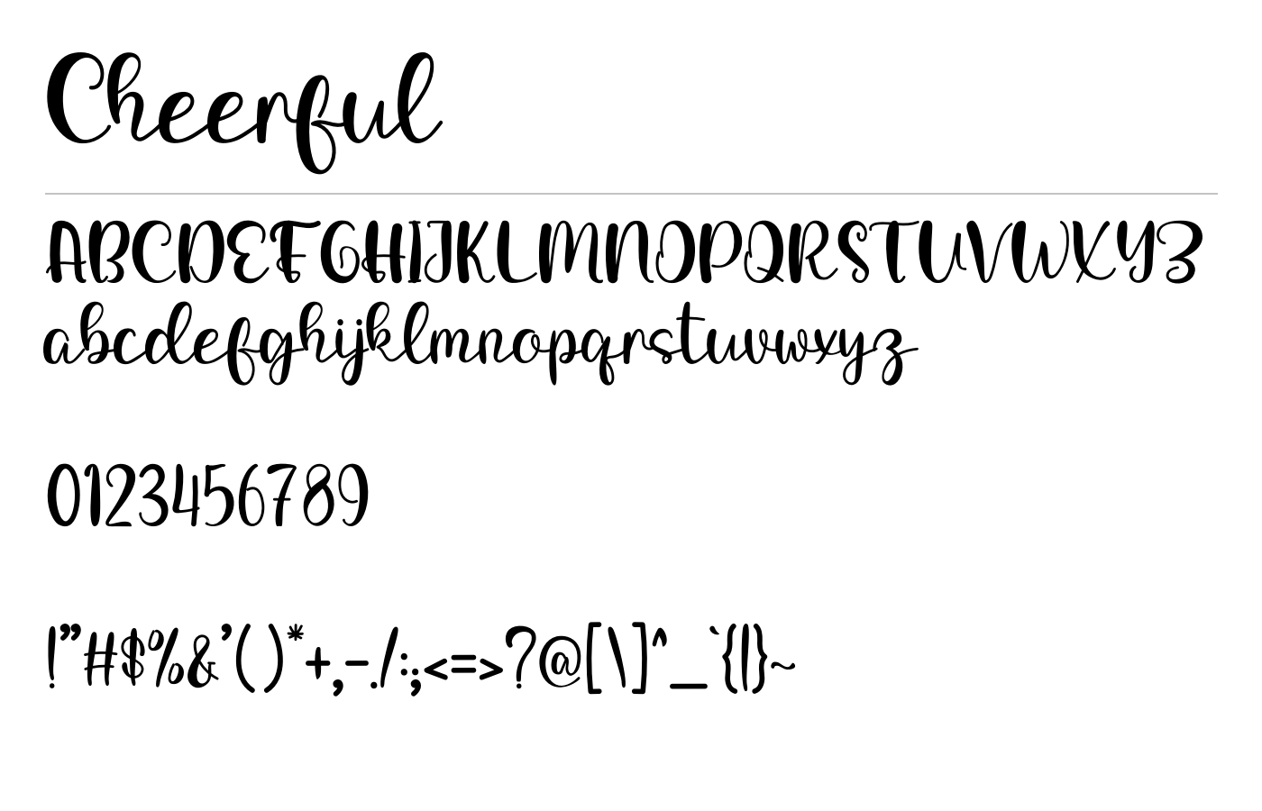 Cheerful Font preview