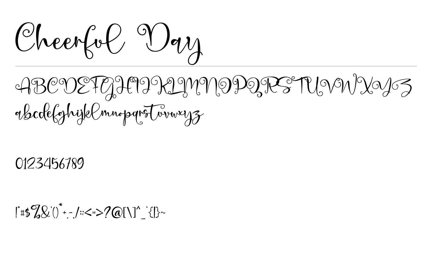 Cheerful Day Font preview
