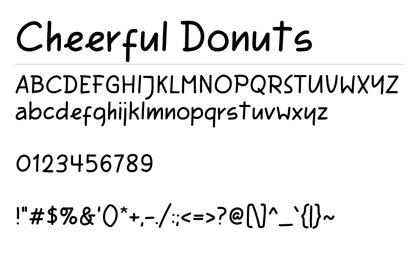 Cheerful Donuts Font preview
