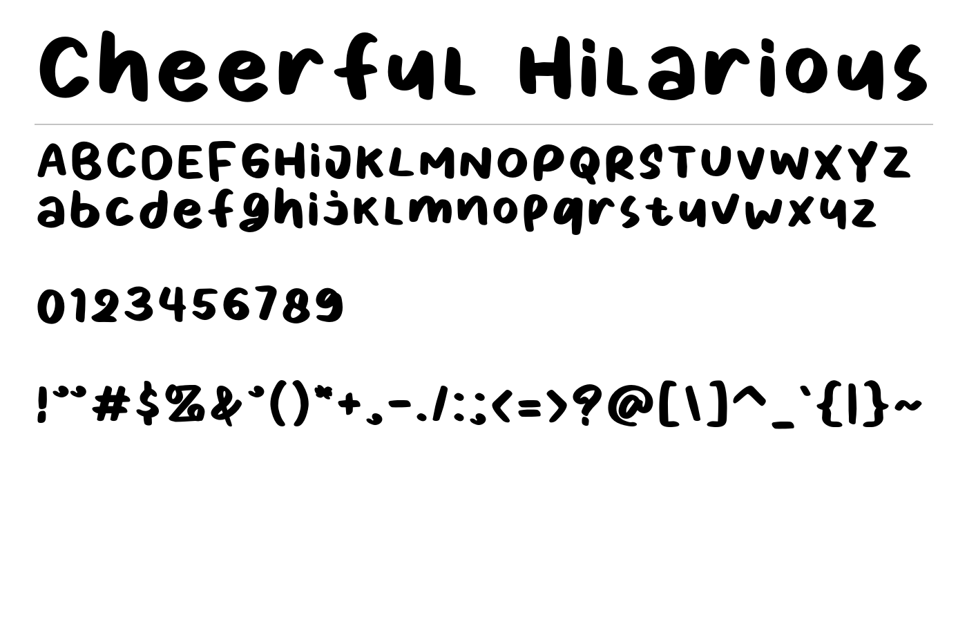 Cheerful Hilarious Font preview